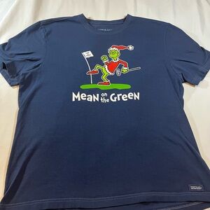 Life Is Good Blue 'Mean on the Green' Short Sleeve Tee